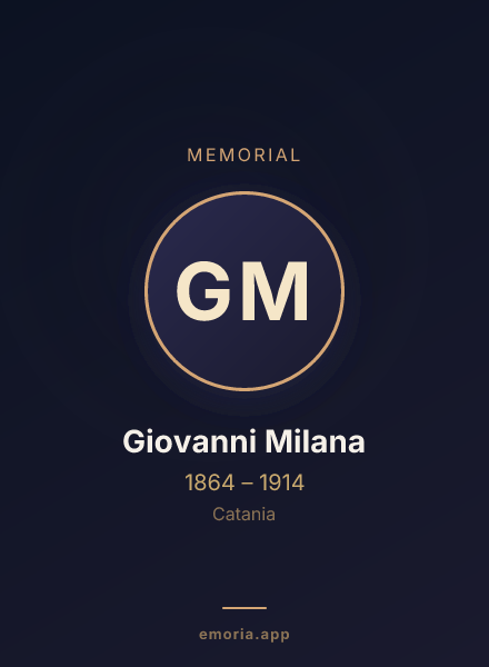 Memorial portrait of Giovanni Milana