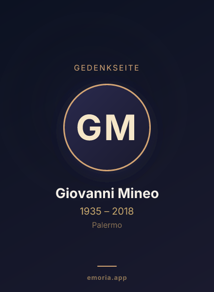 Gedenkportrait von Giovanni Mineo