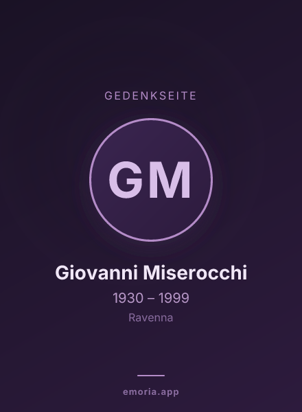 Gedenkportrait von Giovanni Miserocchi