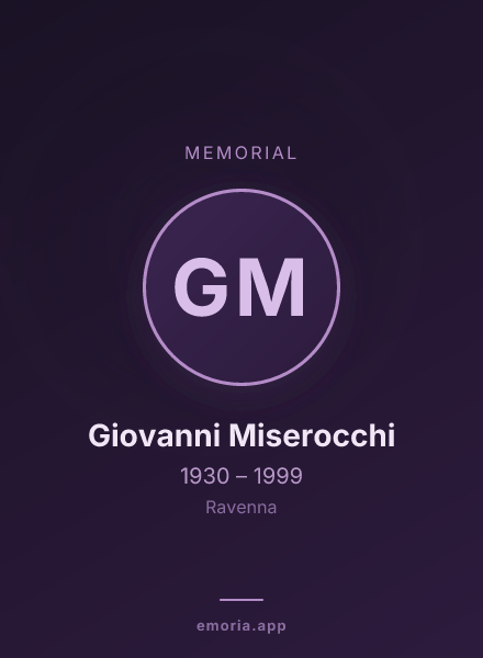 Memorial portrait of Giovanni Miserocchi