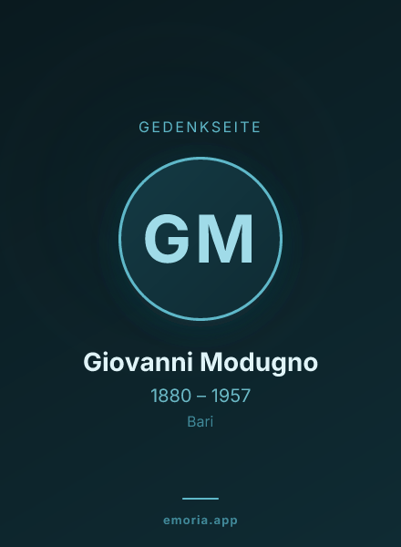Gedenkportrait von Giovanni Modugno