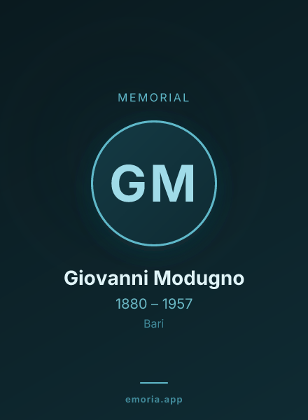 Memorial portrait of Giovanni Modugno