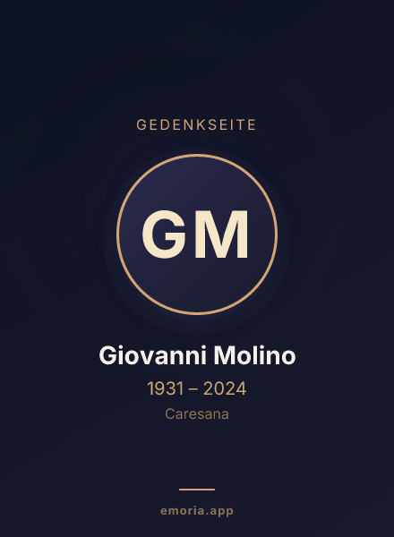 Gedenkportrait von Giovanni Molino