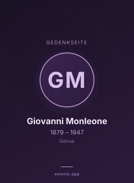 Gedenkportrait von Giovanni Monleone