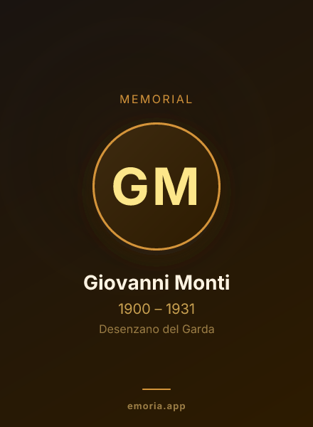 Memorial portrait of Giovanni Monti