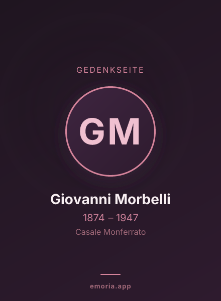 Gedenkportrait von Giovanni Morbelli