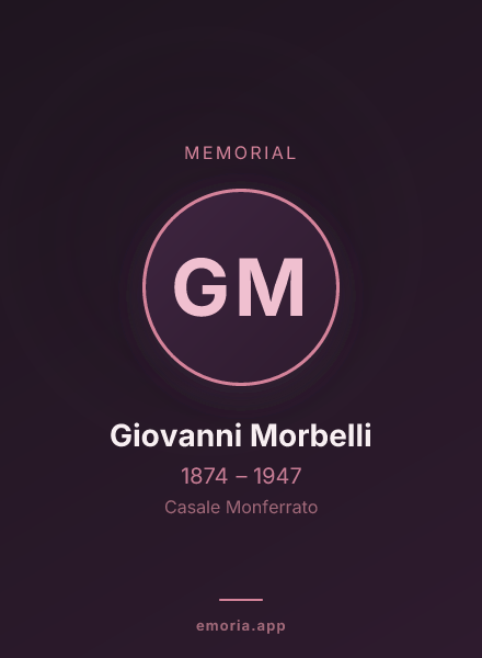 Memorial portrait of Giovanni Morbelli