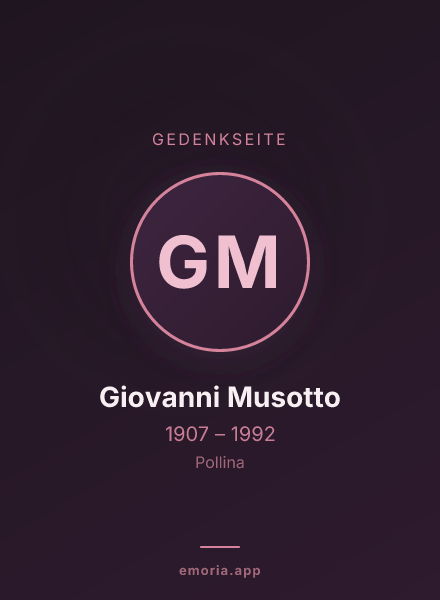 Gedenkportrait von Giovanni Musotto