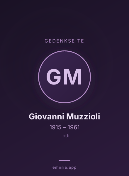 Gedenkportrait von Giovanni Muzzioli