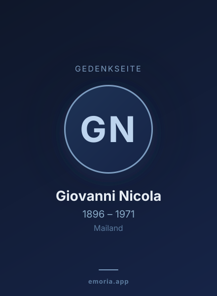 Gedenkportrait von Giovanni Nicola