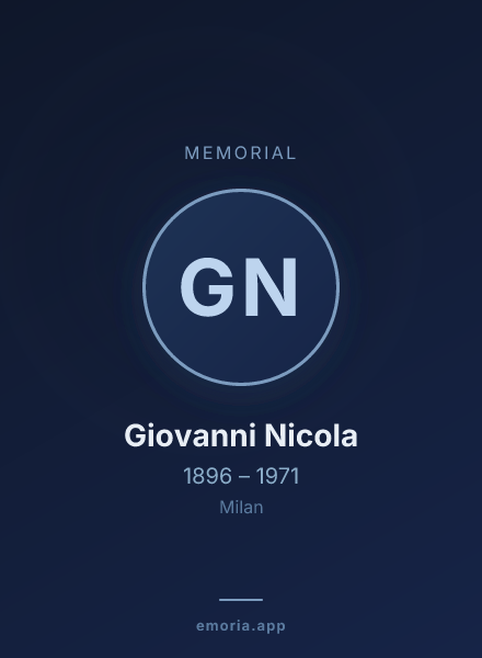 Memorial portrait of Giovanni Nicola