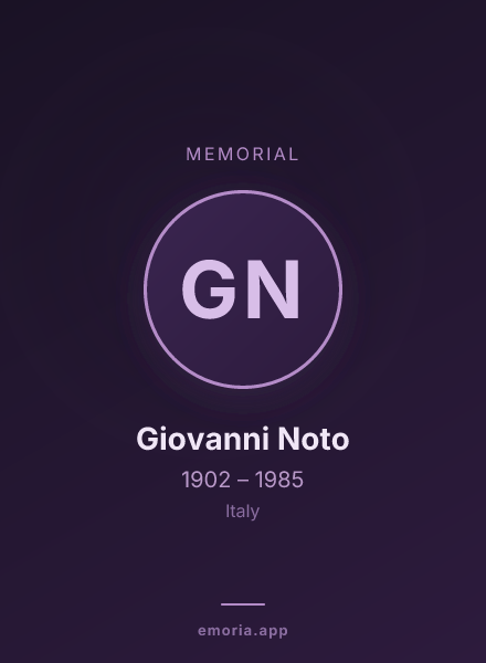 Memorial portrait of Giovanni Noto