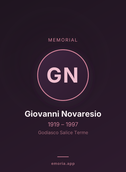 Memorial portrait of Giovanni Novaresio