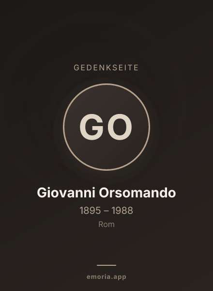 Gedenkportrait von Giovanni Orsomando
