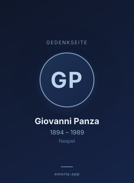 Gedenkportrait von Giovanni Panza