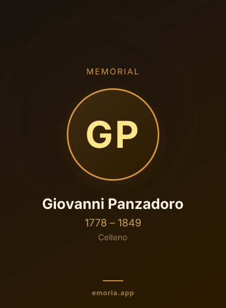 Memorial portrait of Giovanni Panzadoro