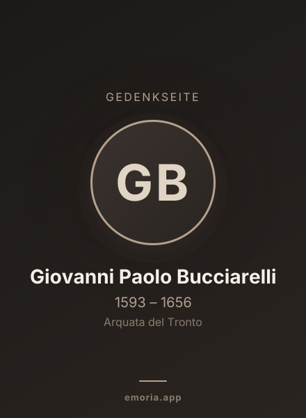 Gedenkportrait von Giovanni Paolo Bucciarelli