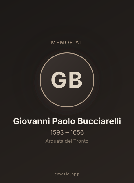 Memorial portrait of Giovanni Paolo Bucciarelli