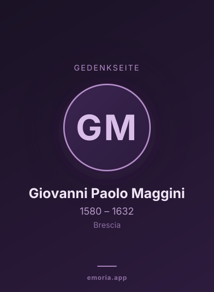 Gedenkportrait von Giovanni Paolo Maggini
