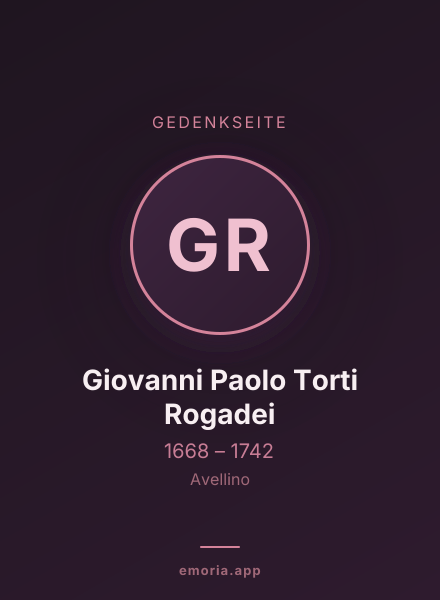 Gedenkportrait von Giovanni Paolo Torti Rogadei