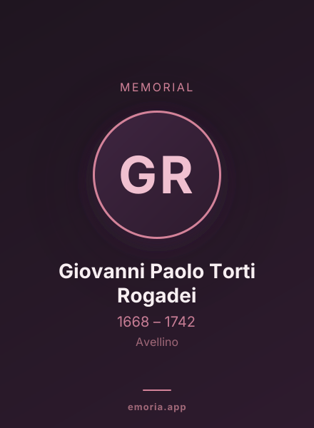 Memorial portrait of Giovanni Paolo Torti Rogadei