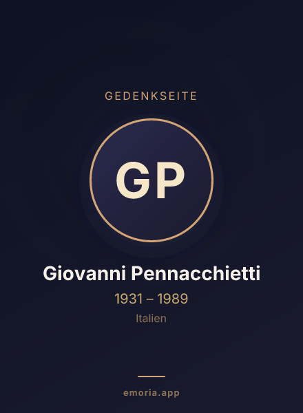 Gedenkportrait von Giovanni Pennacchietti