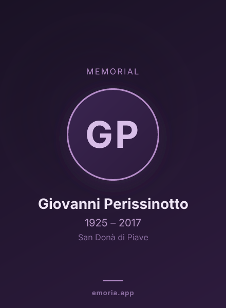 Memorial portrait of Giovanni Perissinotto