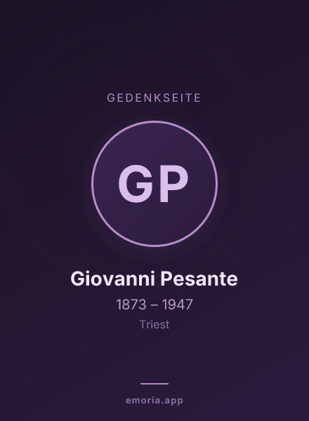 Gedenkportrait von Giovanni Pesante
