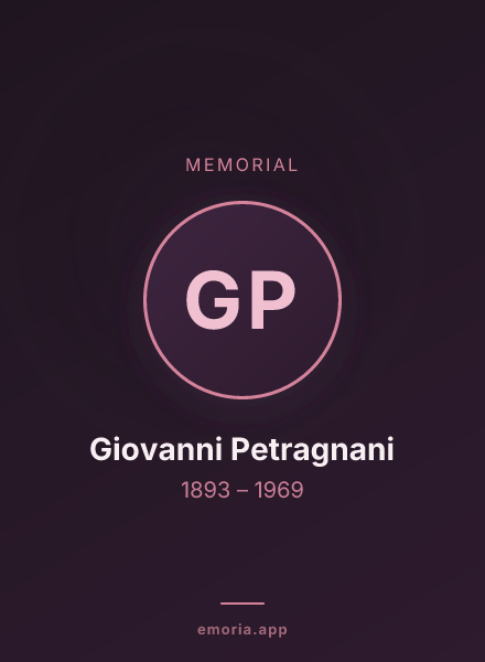 Memorial portrait of Giovanni Petragnani