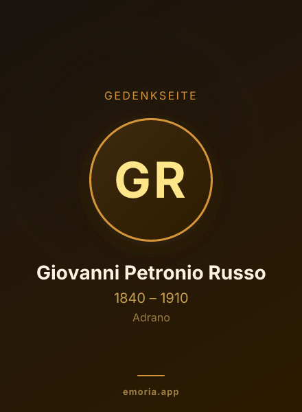 Gedenkportrait von Giovanni Petronio Russo