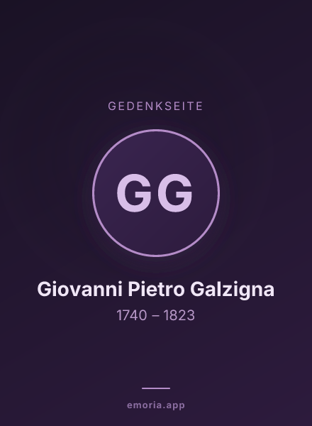 Gedenkportrait von Giovanni Pietro Galzigna