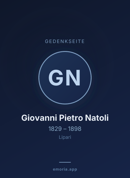 Gedenkportrait von Giovanni Pietro Natoli