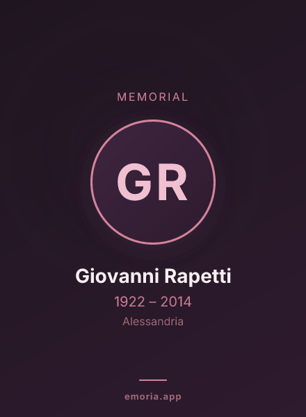 Memorial portrait of Giovanni Rapetti