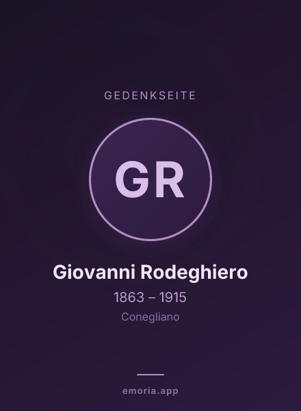 Gedenkportrait von Giovanni Rodeghiero