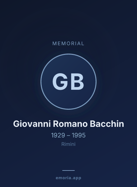 Memorial portrait of Giovanni Romano Bacchin