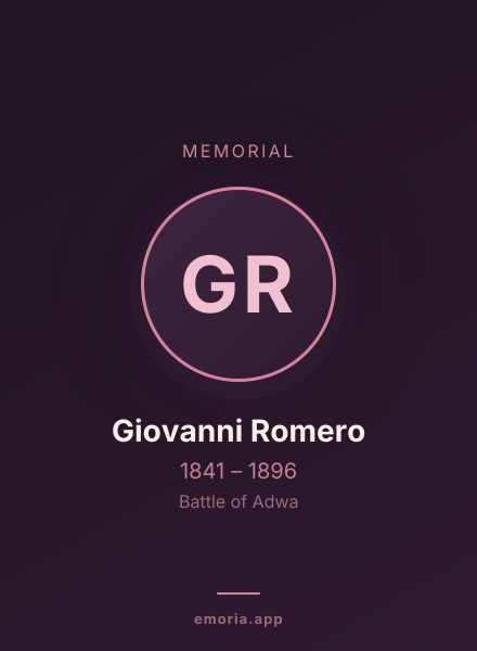 Memorial portrait of Giovanni Romero