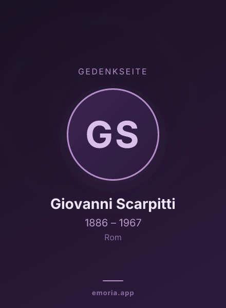 Gedenkportrait von Giovanni Scarpitti