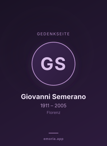 Gedenkportrait von Giovanni Semerano