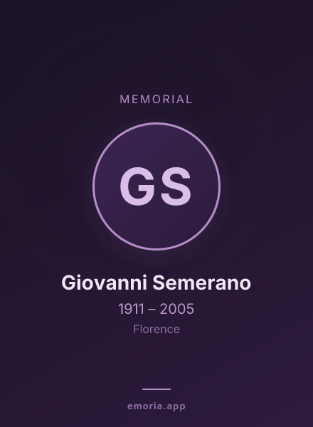 Memorial portrait of Giovanni Semerano