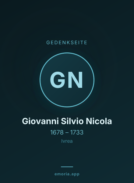 Gedenkportrait von Giovanni Silvio Nicola