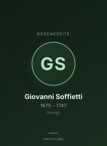 Gedenkportrait von Giovanni Soffietti