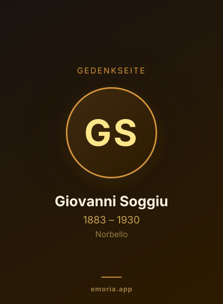 Gedenkportrait von Giovanni Soggiu