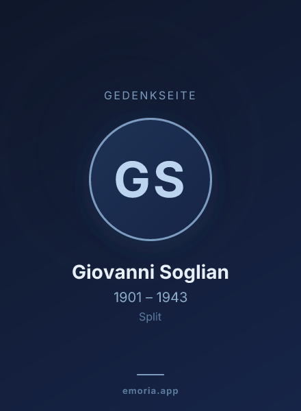 Gedenkportrait von Giovanni Soglian