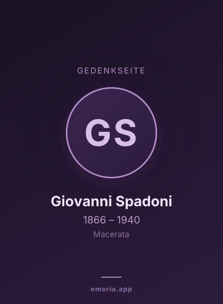 Gedenkportrait von Giovanni Spadoni