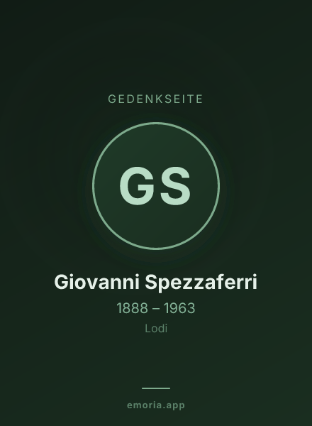 Gedenkportrait von Giovanni Spezzaferri