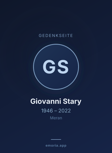 Gedenkportrait von Giovanni Stary