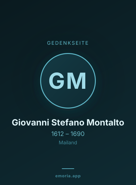 Gedenkportrait von Giovanni Stefano Montalto