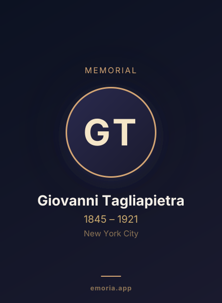 Memorial portrait of Giovanni Tagliapietra