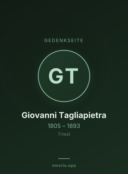 Gedenkportrait von Giovanni Tagliapietra