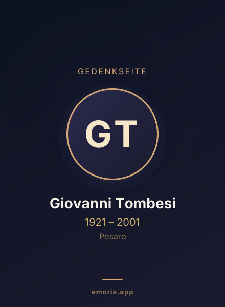 Gedenkportrait von Giovanni Tombesi